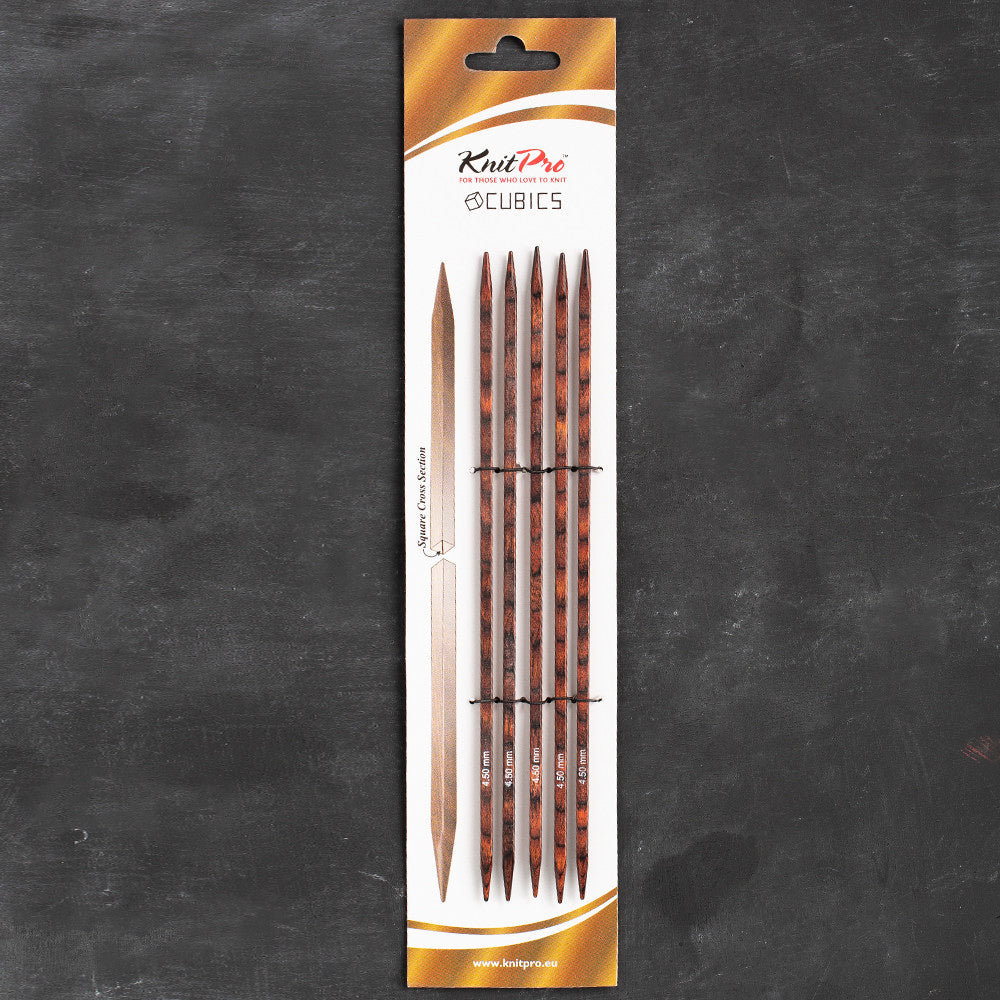 Knitpro Symfonie Cubics 4.5mm 20cm Kübik Çorap Şişi - 25113